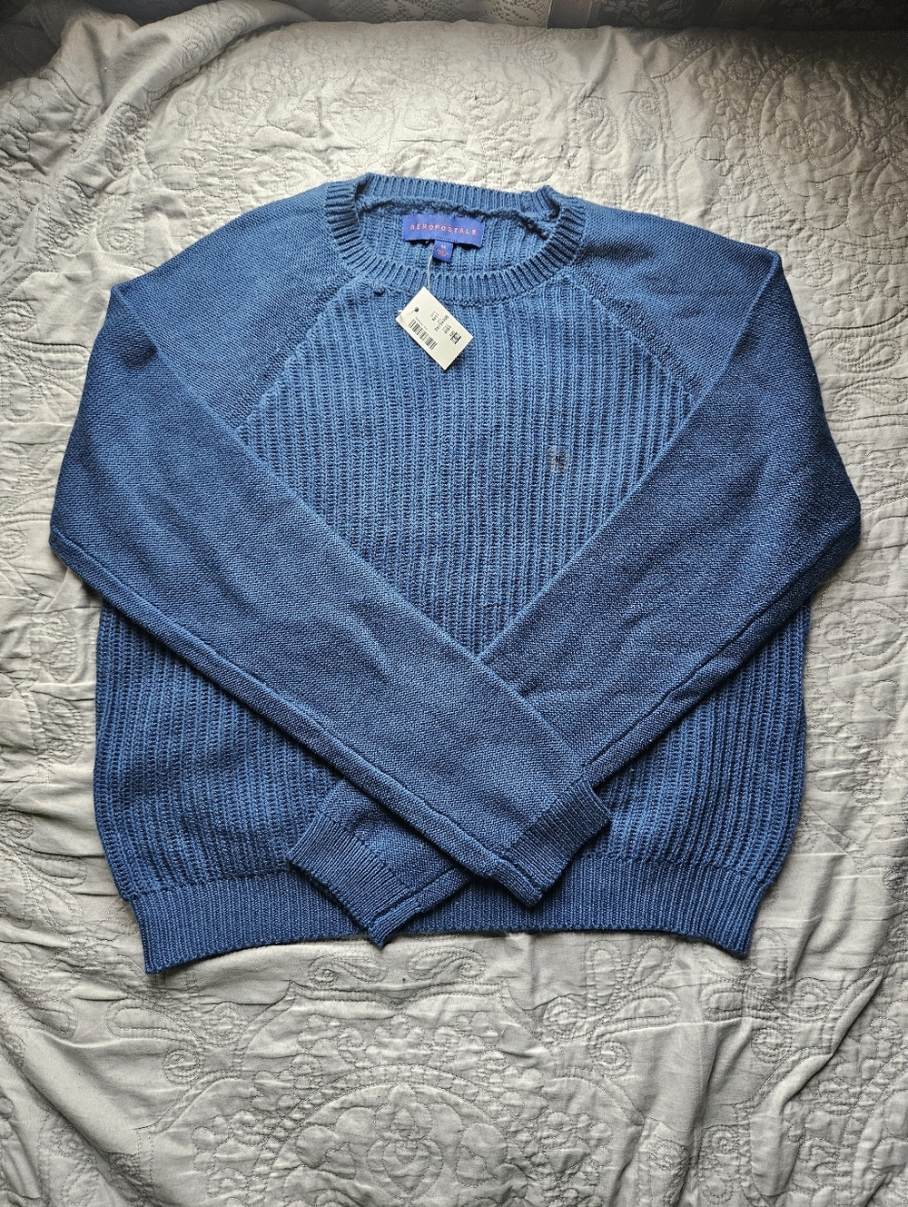 Aeropostale Sky Blue Crewneck Knit Sweater